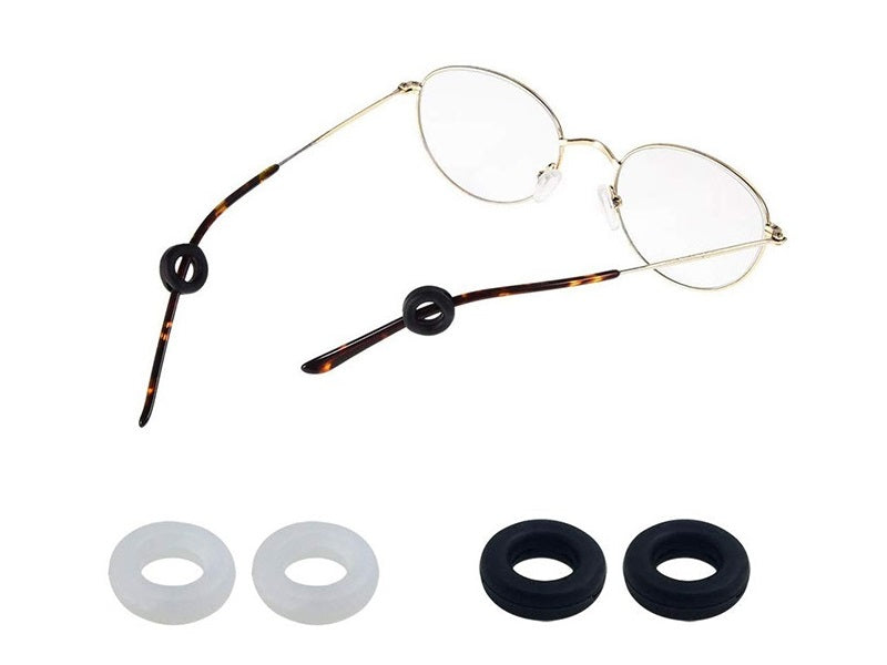 5 Pairs Black Eyeglasses Silicon Antislip Holder Glasses Cover Ear Hook Retainer