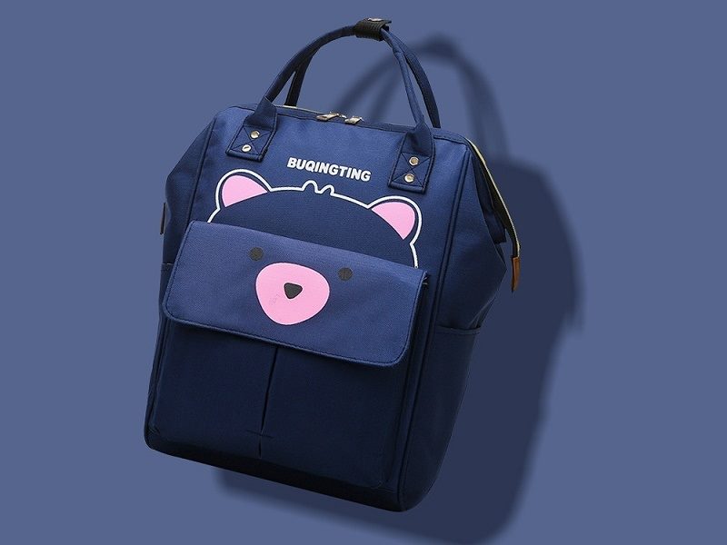 Cartoon Mummy Maternity Nappy Diaper Bag Large Capacity Baby Backpack Handbag