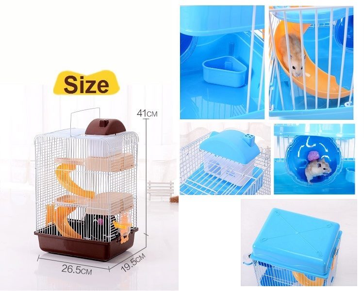 3 Tiers Gorgeous Hamster Mouse Cage pet toy Storey Fantasia Cage Castle - Pink