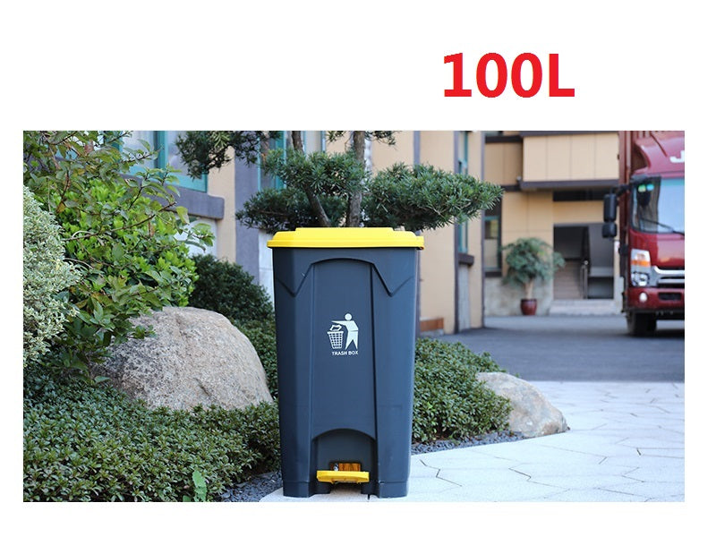 100L Padel Waste Bin Outdoor Household