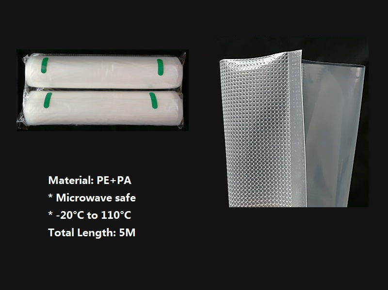 (2 Roll) 17*500cm Vacuum Sealer Bag Roll