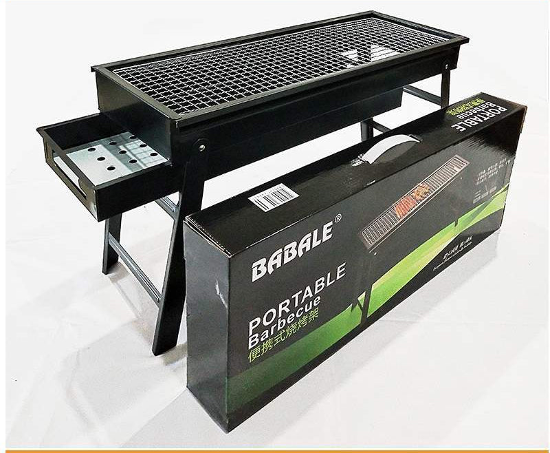 Folding Barbecue BBQ Charcoal Grill Black For Camping, Picnic, Outdoor, Travel