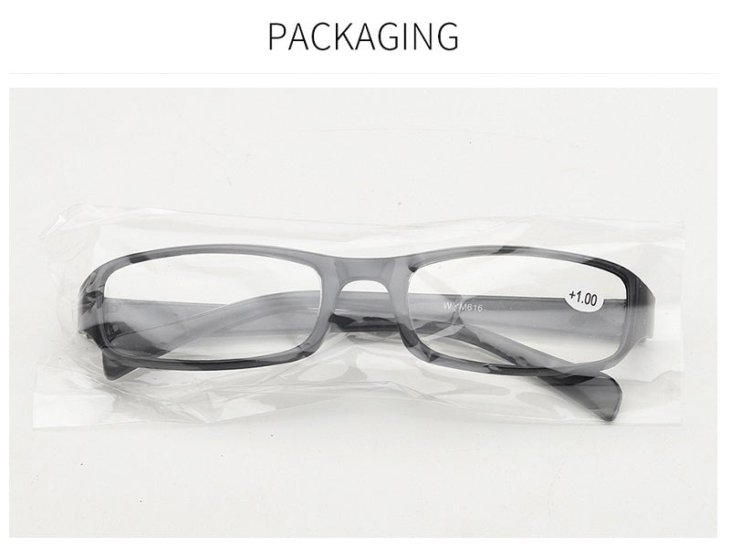 Reading Glasses Readers Rectangular Business Plastic Frame Unisex 1.0