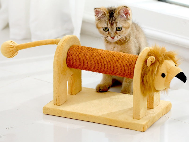 LION-Cat Kitten Tree Scratching Post Climbing Activity Centre Sisal Bed Toy Scratcher