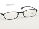 Black 4.0 Reading Glasses Readers Rectangular Business Plastic Frame Unisex