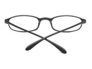 Black 4.0 Reading Glasses Readers Rectangular Business Plastic Frame Unisex