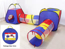 4PCS Pop-Up Square Triangle Tunnel Play Tent Kit Set
