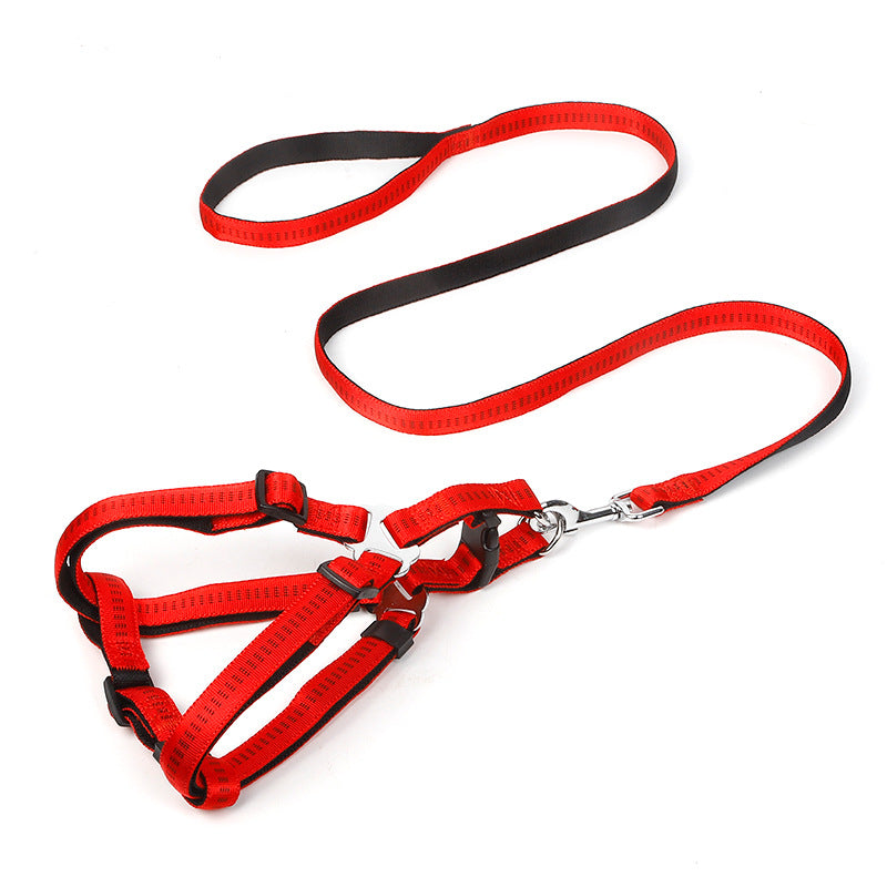 Dog Harness and leash Set Pet Harness Puppy Traction Rope - 2.5CM