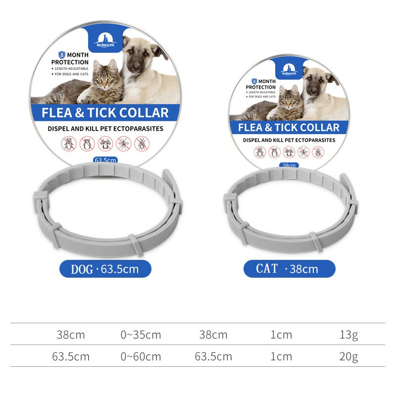 Flea and Tick Collar for Cats, 8-month Flea and Tick Collar for Cats 38cm