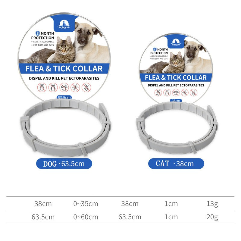 Flea and Tick Collar for Dogs, 8-month Flea and Tick Collar for Dog 63.5cm