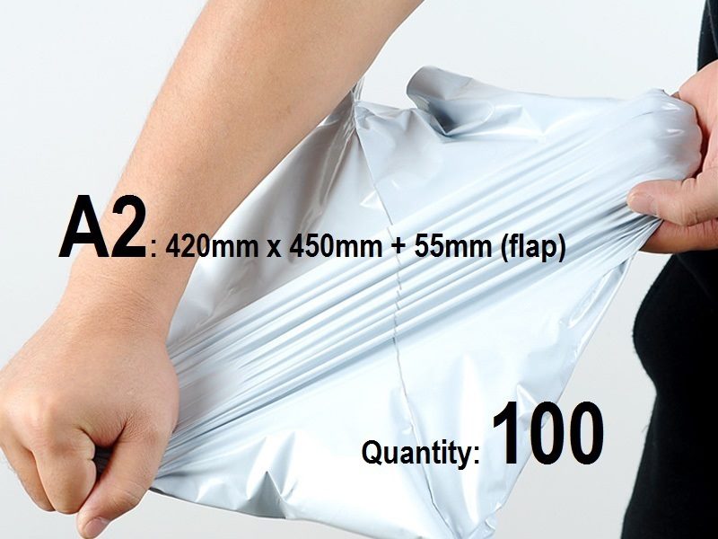 100  x A2 Heavy Duty - Courier Mail Bags
