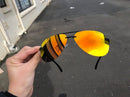 Orange -  Mirror Lens HD Polarized Lens Sunglasses Anti-Blue Ray Hydrophobic