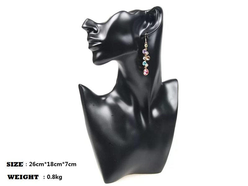 Realistic Mannequin Half Head Eardrop Necklace Resin Mold Stand 4 Colour Available