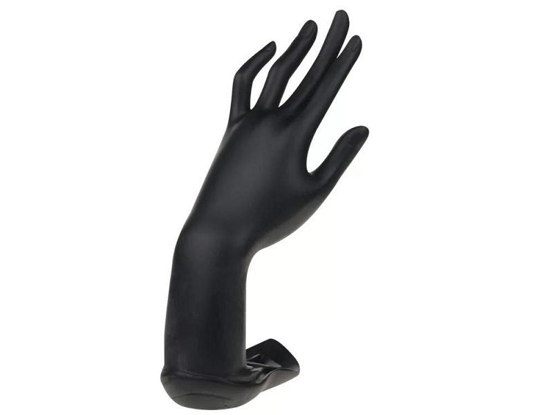 Female Mannequin Hand Arm Women Display Base Gloves Jewelry Model Black -PLASTIC