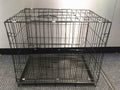 Pet Cage - 60cm Wide Collapsible Metal Pet Cage Black