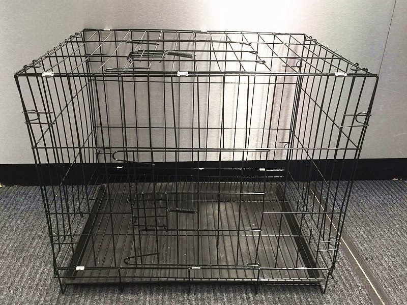 Pet Cage - 50CM Wide Collapsible Metal Pet Cage BLACK