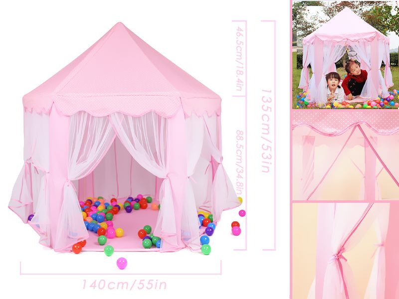 SUMMER SALE Brand New Fancy Hexagon Kids' Play Tent - PINK