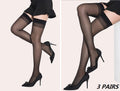 3 PAIRS * Hot Sexy Womens Hold Up Thigh High Stockings