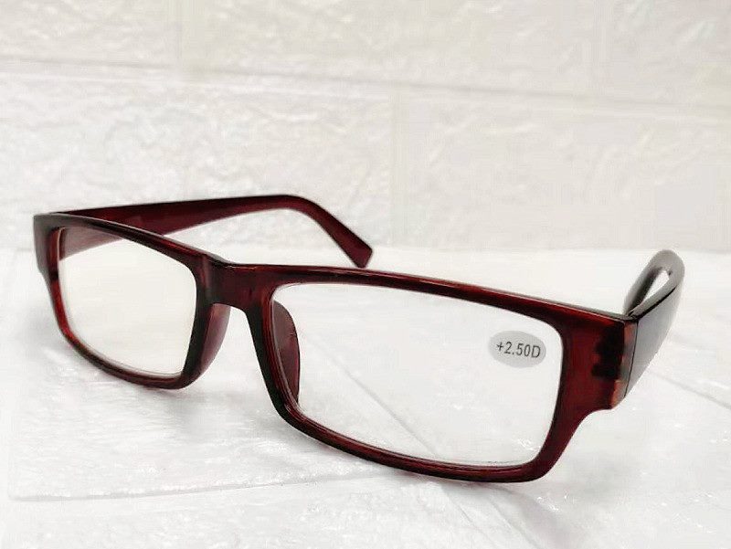 Reading Glasses Readers Rectangular Business Plastic Frame Unisex 2.5