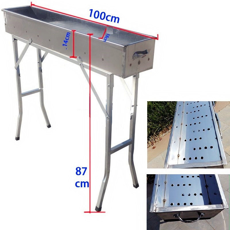 Foldable Portable Stainless Steel Charcoal BBQ Stove With Stand