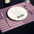 4PCS PVC Kitchen Waterproof Insulation Mat Dining Table Place Mats PURPLE