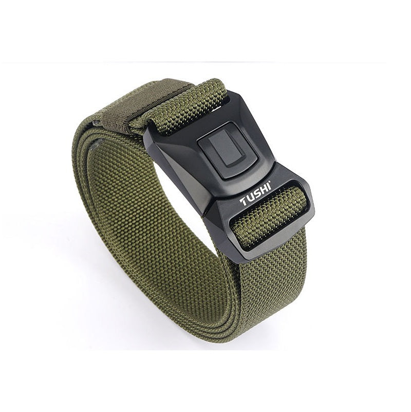 Tactical Belt Military Hiking Nylon Web Rigger Work Belts Heavy-Duty Quick-Relea