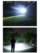 LED Torch Rechargeable High Lumens Flashlight with two 26650 Batteries