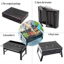 Large black Portable Briefcase-Size Charcoal BBQ Stove Grill - BLACK