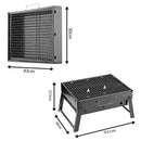 Large black Portable Briefcase-Size Charcoal BBQ Stove Grill - BLACK