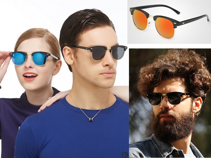 Orange Mirror Lens HD Polarized Lens Sunglasses Anti-Blue Ray Hydrophobic