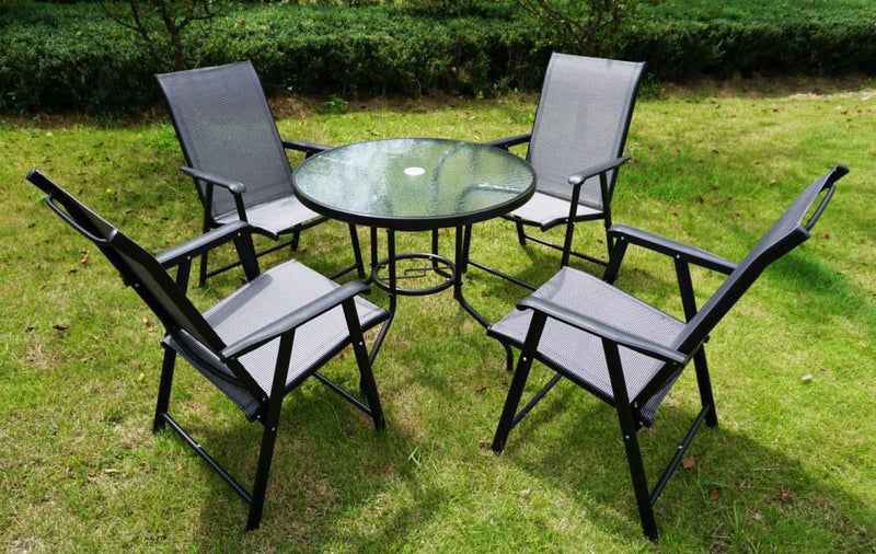 Quality Round Glass Table & 4 Chairs