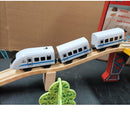 78 Pcs Wooden Railway Track Toy Early Educational Manual Control Car Set Gift