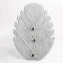 VELVET DISPLAY NECKLACE STAND - BLACK