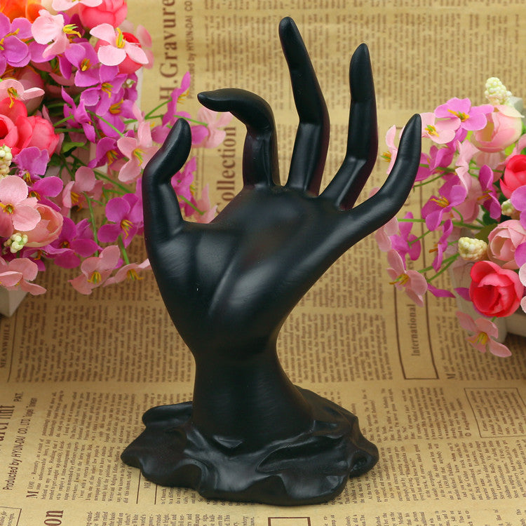 Female Mannequin Hand Arm Women Display Base Jewelry Model Black - PLASTIC/L