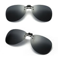 Night Vision Anti Glare Polarized Clip On Driving Glasses Sunglass