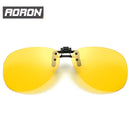 Night Vision Anti Glare Polarized Clip On Driving Glasses Sunglass