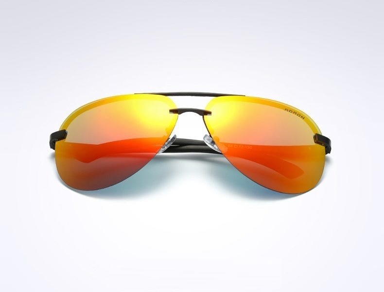 Orange -  Mirror Lens HD Polarized Lens Sunglasses Anti-Blue Ray Hydrophobic