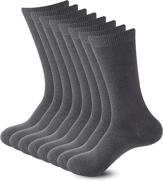 Business Socks Crew Socks Grey (12 Pairs) Men's Dress Socks - SIZE7-10