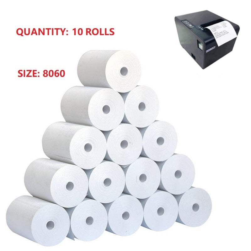 (10 Rolls)  80mm x 58mm Receipt Thermal Paper Rolls