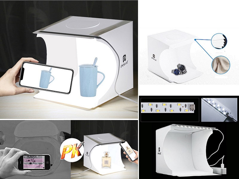 20cm PVC Foldable Photography STUDIO LED Light Tent, Small