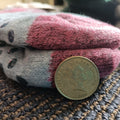 Dealonlinenz kids fuzzy slippers with grippers, four pairs of super warm, soft winter socks for children.