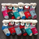 24 Pairs Kids Slipper Fuzzy Socks Winter Super Warm Soft Socks with Grippers