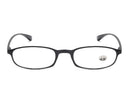 Black 4.0 Reading Glasses Readers Rectangular Business Plastic Frame Unisex