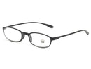 Black 4.0 Reading Glasses Readers Rectangular Business Plastic Frame Unisex