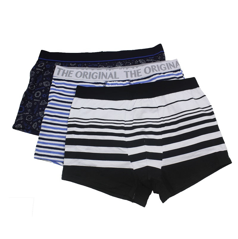 4 Pairs Men's Boxer Briefs Underwear Trunks  S - XL