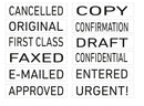 Self-Inking 1-Line Trodat 4822 Text 'COPY' 'FAXED' Stamp - 26X4MM