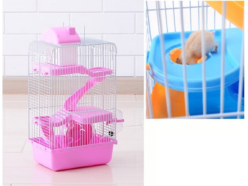 3 Tiers Gorgeous Hamster Mouse Cage pet toy Storey Fantasia Cage Castle - Pink