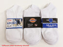 (60 Pairs) Thin Ankle Socks - WHITE - M7-11/ W8-12