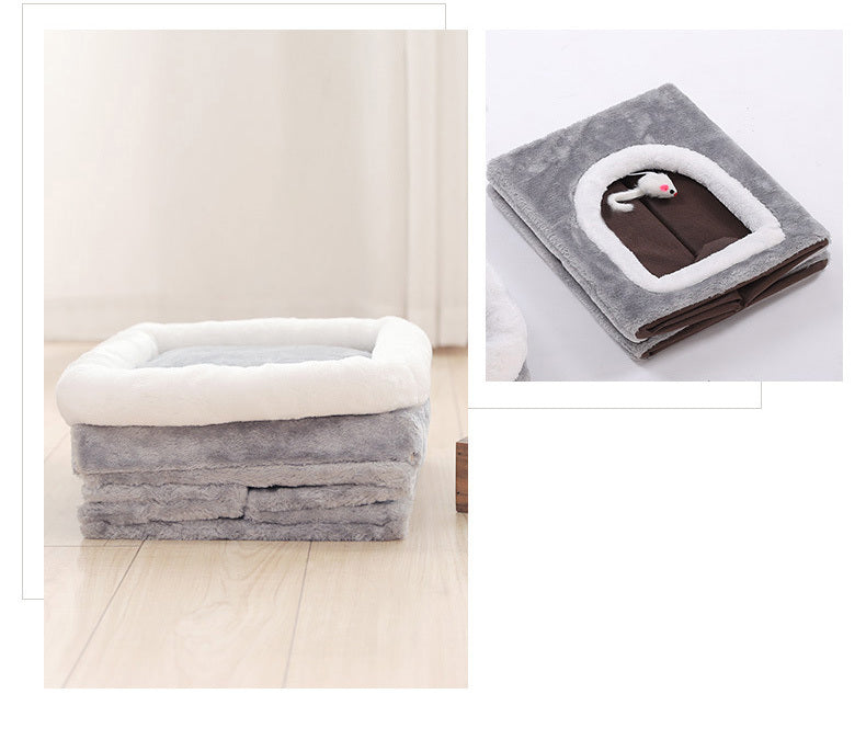 Collapsible Cat House with Bed H 50cm