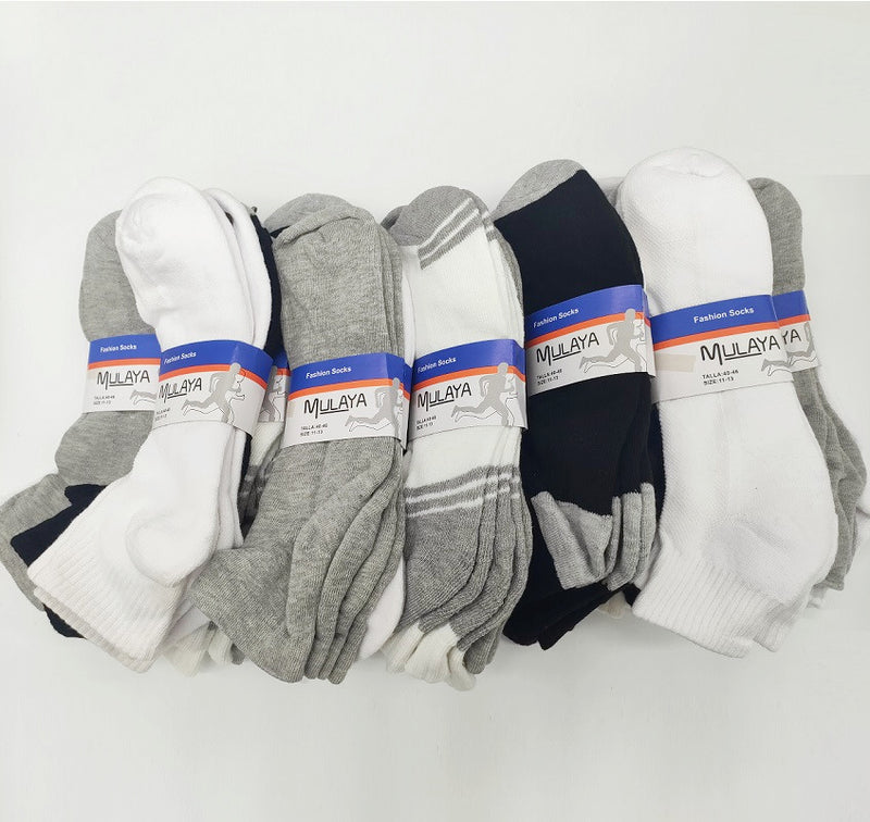 (36 Pairs) Sport Socks Cushion Socks Ankle Socks Size 11-14